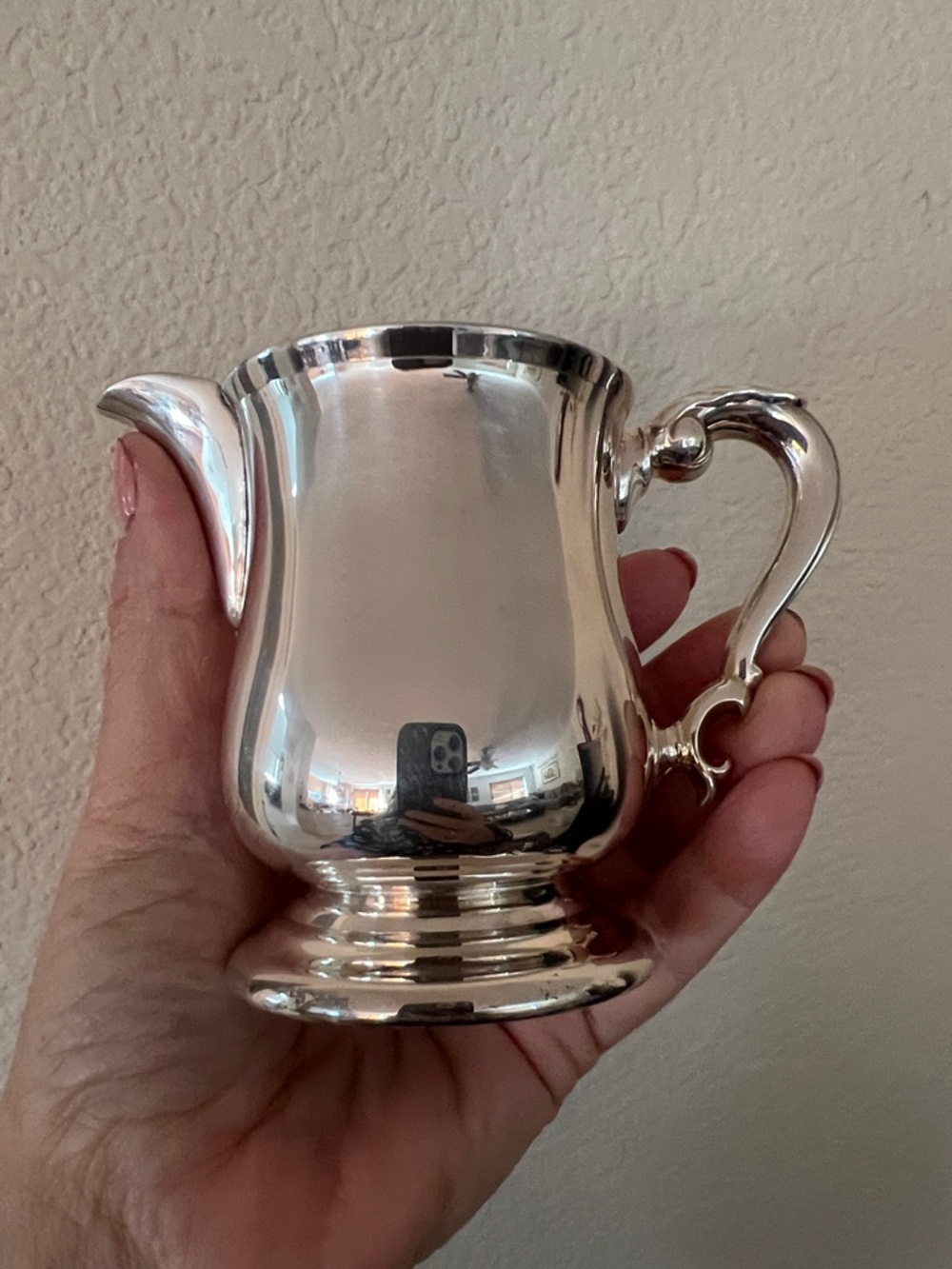 Lunt silver plated creamer